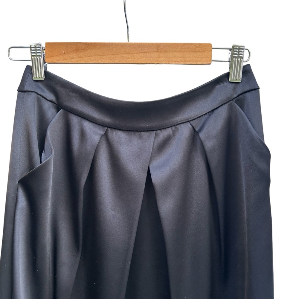 St. John Couture Liquid Satin Maxi Skirt Sz 2 Back Slit Packets QuietLuxury - Picture 7 of 16